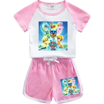 Tlapková Patrola - souprava kraťasy + triko (C) Barva: růžová (0452-1), Velikost: 110 (3-4 roky)