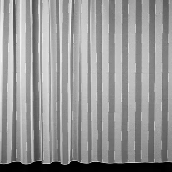 Záclona Žakárová záclona 947, svislé proužky, bílá, s olůvkem, výška 150cm (v metráži)