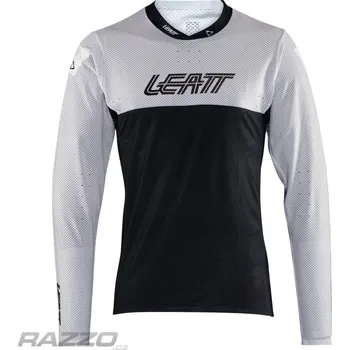 cyklistický dres Dres na kolo Leatt MTB Gravity 4.0 Jersey White 2024 XXL