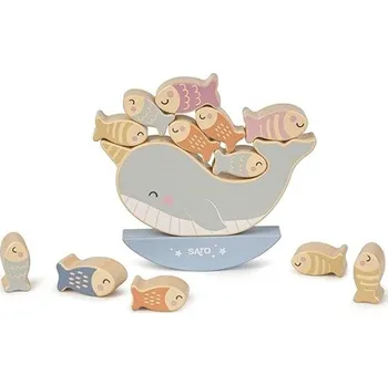 ostatní stavebnice Saro Baby Dřevěná balanční hra Sea Life