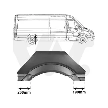 Karosérie Boční stěna VAN WEZEL 3077146
