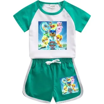Tlapková Patrola - souprava kraťasy + triko (C) Barva: zelená (0452-2), Velikost: 130 (5-6 let)