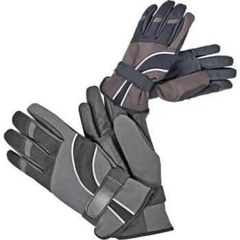 Zimní membránové rukavice HKM, XS - Černá - Šedá