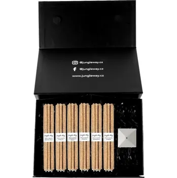 Vonná tyčinka Jungle Way Spices Of Six Scents stojan na vonné tyčinky 1 ks + Palo Santo White Sage vonné tyčinky 1 ks + Palo Santo Vanilla vonné tyčinky 1 ks + Palo Santo Lemon Grass vonné tyčinky 1 ks + Palo Santo Clove vonné tyčinky 1 ks + Palo Santo Rosemary vonné t