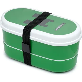 Svačinový box MULTI KRABIČKA NA OBĚD S PŘÍBOREM MINECRAFT Puc lbox85 zelená Velikost: uni