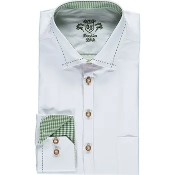 Pánská košile Orbis Trachten - Společenská bílá košile pánská 3168 51/52