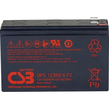 Záložní baterie Akumulátor CSB 12V, 7,1Ah (UPS123606 F2F1)