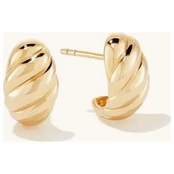 Náušnice ORNAMENTI Pozlacené náušnice Chunky Croissant gold