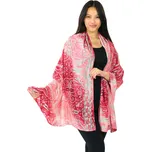 Himalife Maxi šátek Paisley - růžová s červenou