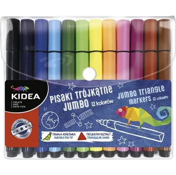 Kancelářské potřeby KIDEA TROJHRANNÉ JUMBO FIXY 12 KS