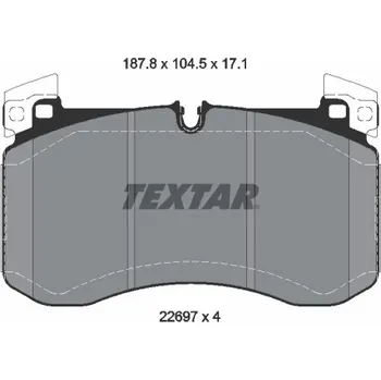 Brzdová destička Sada brzdových destiček, kotoučová brzda TEXTAR 2269701