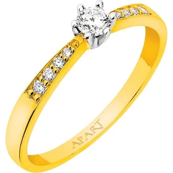 Prsten Prsten ze žlutého zlata s brilianty - 0,18 ct - ryzost 585 - 101.206