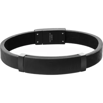 Náramek Náramek z ušlechtilé oceli a kůže - AZ535-6480