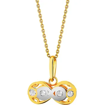 Přívěsek Zlatý přívěsek se zirkony - nekonečno - AP534-8030