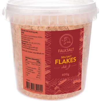 Kuchyňská sůl Mořská vločková sůl chilli 600g Falksalt