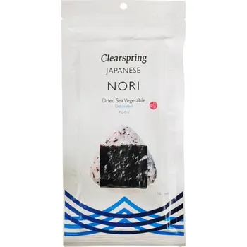 Sušená zelenina Mořské řasy Nori - plátky Clearspring 25g