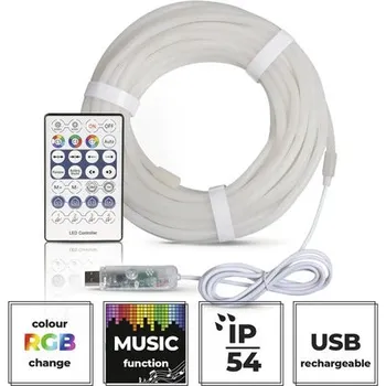 LED páska LED pásek KingBerry 31433 RGB 3W 100x LED 10m s dálkovým ovládáním