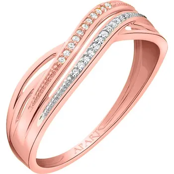 Prsten Prsten z růžového zlata s diamanty - 0,04 ct - ryzost 585 - 160.320