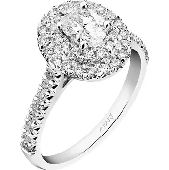 Prsten Prsten z bílého zlata s diamanty - SI1/F - 1,00 ct - ryzost 585 - 220.533