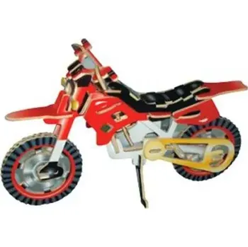 Stavebnice Woodcraft Dřevěné 3D puzzle Terénní motorka