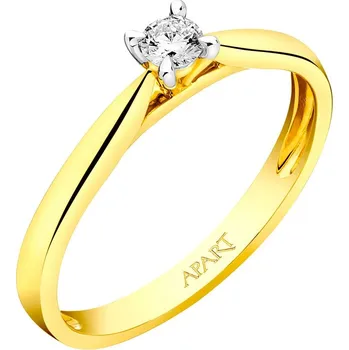 Prsten Prsten ze žlutého zlata s briliantem - 0,08 ct - ryzost 585 - 110.352