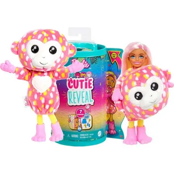 Panenka Mattel Barbie Cutie Reveal Chelsea Džungle - Opice HKR14