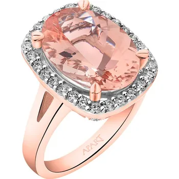 Prsten Prsten z růžového zlata s diamanty a morganitem - ryzost 585 - 157.221