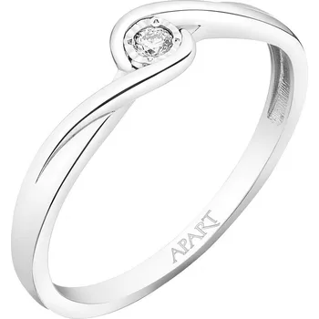 Prsten Prsten z bílého zlata s briliantem - 0,02 ct - ryzost 585 - 109.823