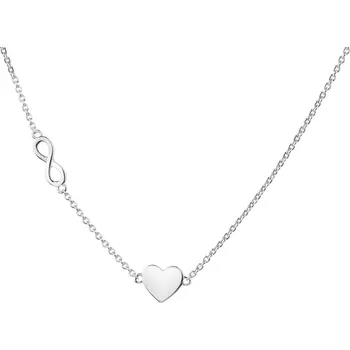 Náhrdelník Stříbrný náhrdelník - srdce, nekonečno - AP528-5257