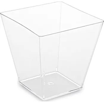Jednorázové nádobí WIMEX 66331 fingerfood kelímek hranatý čirý 7,2 x 7,2 x 7,2 cm