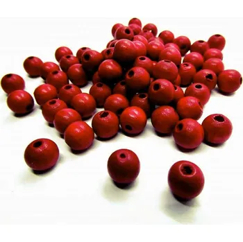 Dětské navlékací korálky Pro Háčkování Dřevěný korálek 8 mm červený