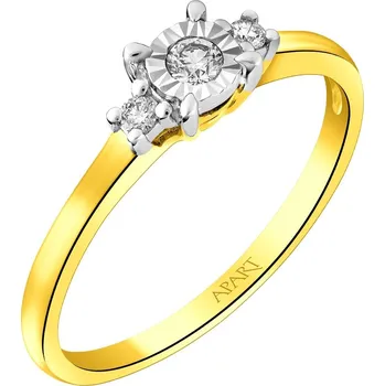 Prsten Prsten ze žlutého a bílého zlata s brilianty - 0,08 ct - ryzost 585 - 220.633