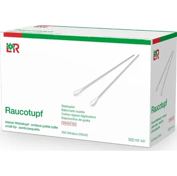 Vatová tyčinka Raucotupf Vatové tyčinky sterilní 100x2 ks