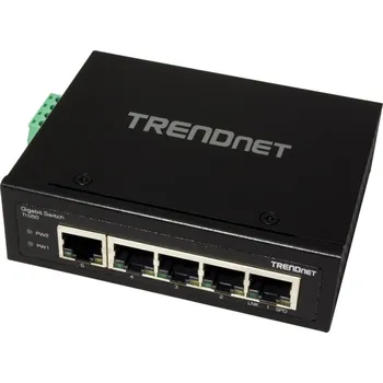 Switch TRENDnet TRENDnet Průmyslový Ethernet přepínač 1Gb, 5 portů, na DIN lištu (TI-G50)