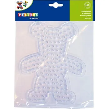 Dětské navlékací korálky Playbox Destička pro zažehlování XL - medvěd