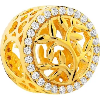 Přívěsek Pozlacený stříbrný přívěsek Beads se zirkony - strom - AP526-4251