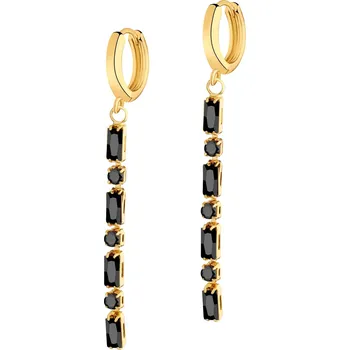 Náušnice Pozlacené náušnice z mosazi se zirkony - AR538-2572