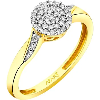 Prsten Prsten ze žlutého zlata s diamanty - 0,12 ct - ryzost 585 - 160.430