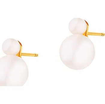 Náušnice Zlaté náušnice s perlami - K-848.02