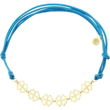 Náramek Náramek s prvky ze žlutého zlata - čtyřlístek - AP538-1133