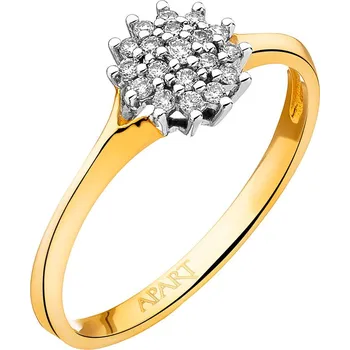 Prsten Prsten ze žlutého a bílého zlata s brilianty - 0,15 ct - ryzost 585 - 109.450