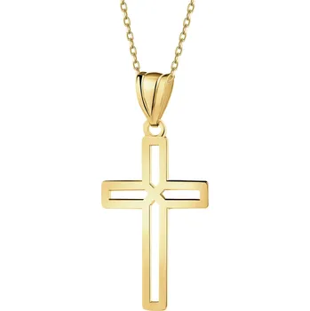 Přívěsek Zlatý přívěsek - kříž - AP538-2985