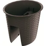 Prosperplast Květináč na zábradlí RATOLLA OVAL umbra 29,8 cm