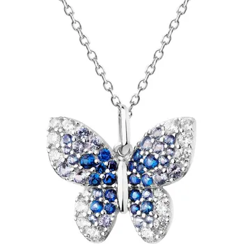 Přívěsek Stříbrný přívěsek se zirkony - motýl - AP536-7068