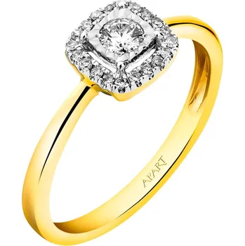 Prsten Zlatý prsten s diamanty - 0,16 ct - ryzost 585 - 181.320