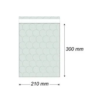 Obalový materiál Bublinkový sáček A4 210 x 300 + 50 mm, klopa s lepicí páskou