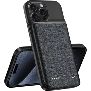 Powerbanka Nabíjecí pouzdro s powerbankou 6.800 mAh pro iPhone 15 Pro černé