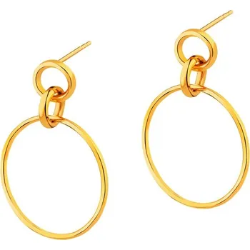 Náušnice Zlaté náušnice - kroužky, 17 mm - AP531-3664