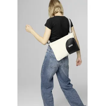 Taška přes rameno MINI - black / white