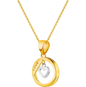 Přívěsek Zlatý přívěsek - srdce, love - AP533-1913